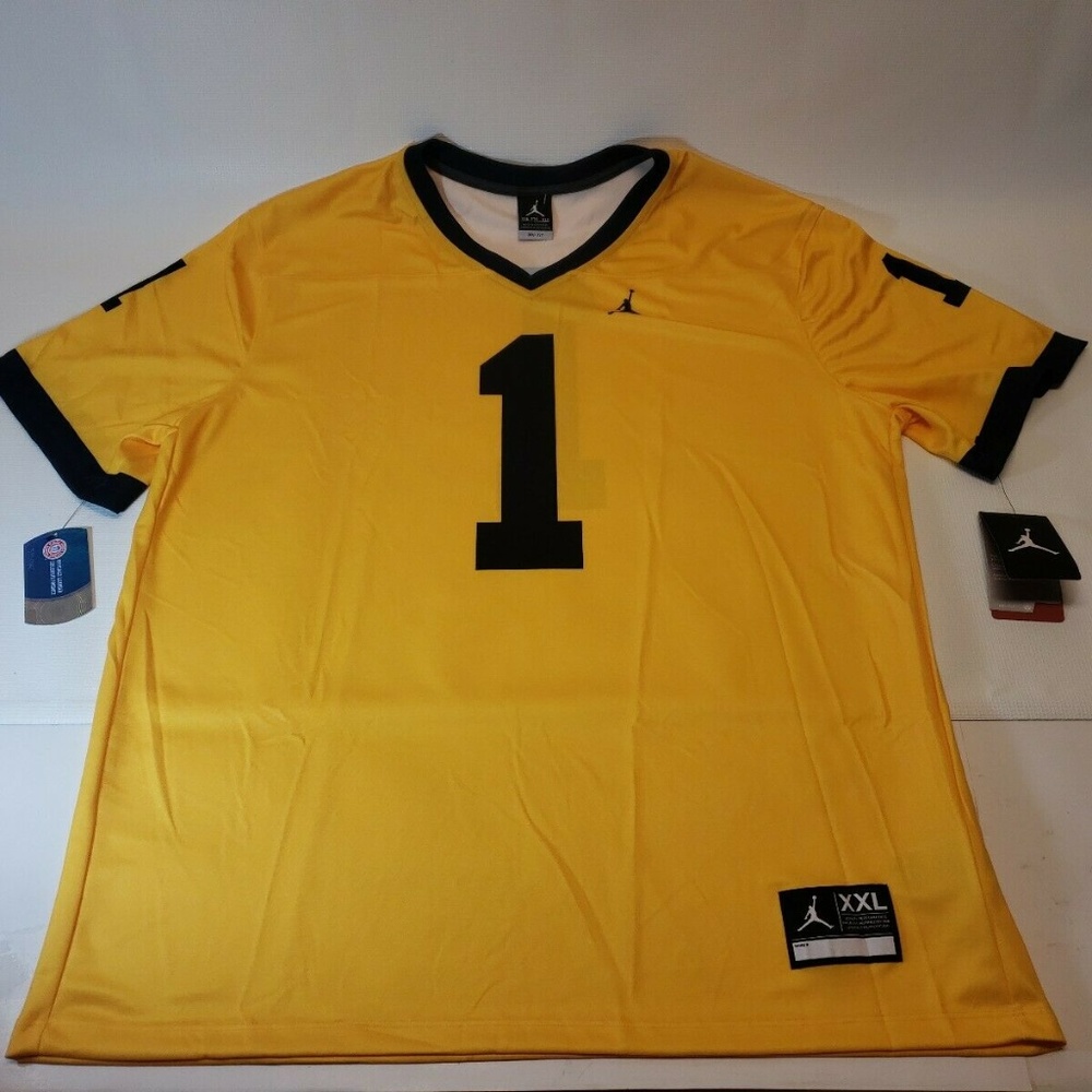 Michigan Wolverines Jordan Jersey #1 Size XXL